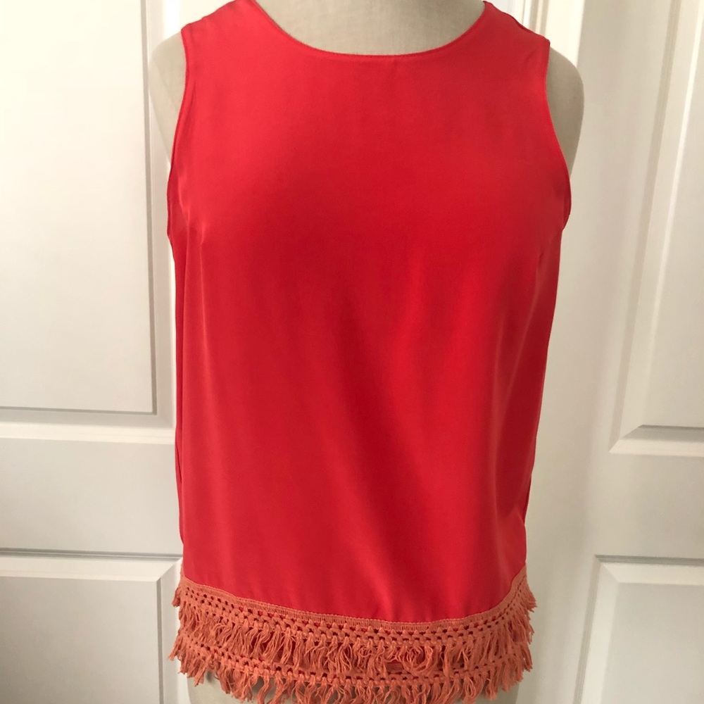 Amanda Uprichard sleeveless fringed top